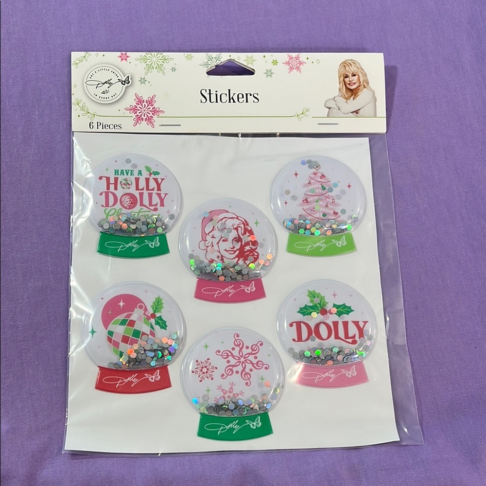 5 for $10 💜 Dolly Parton Festive Sticker Set